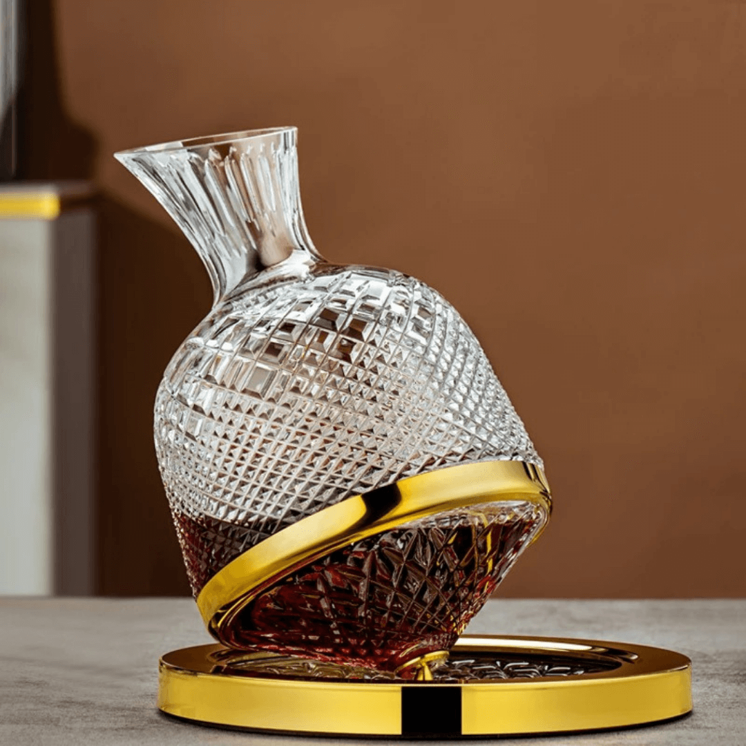 360° Rotierender Kristall-Weindekanter