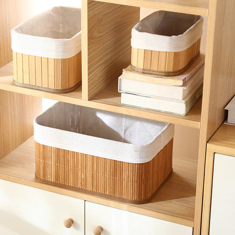 Nordhöhe Bambus Aufbewahrungskörbe – 3-teiliges Set