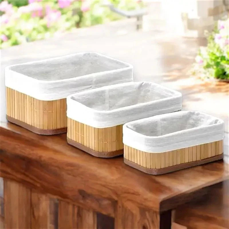 Nordhöhe Bambus Aufbewahrungskörbe – 3-teiliges Set