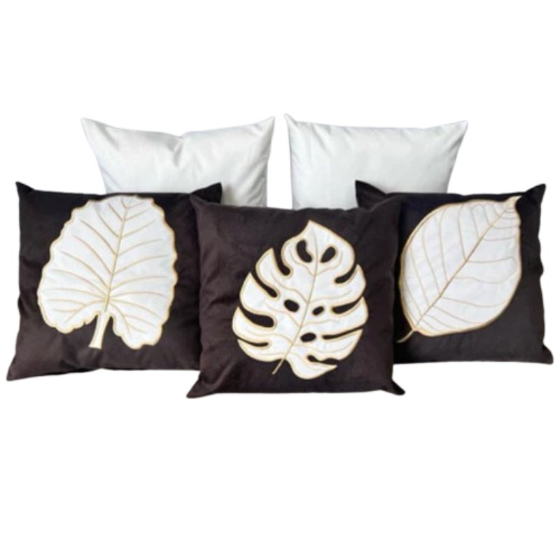 Set mit 5 Bestickten Kissenbezügen Vicentini