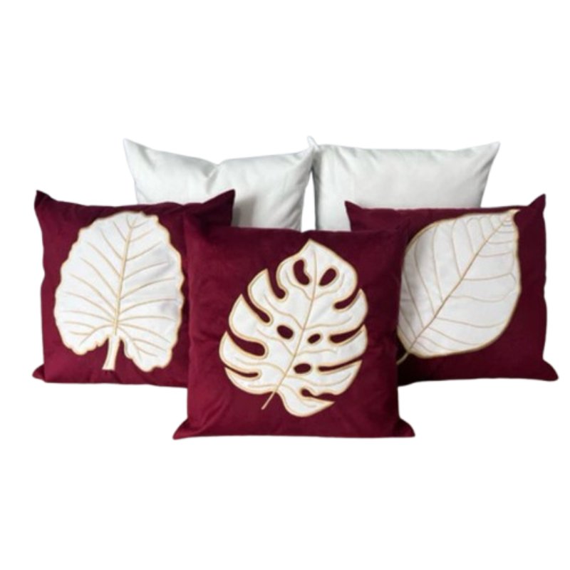 Set mit 5 Bestickten Kissenbezügen Vicentini