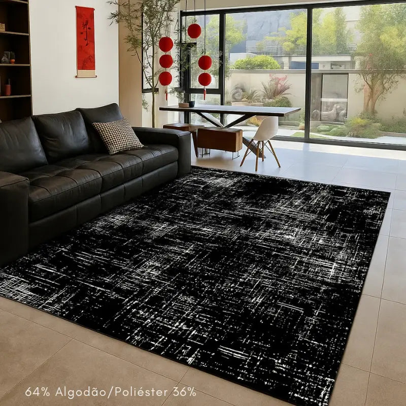 Moderner Rutschfester Teppich in Grau