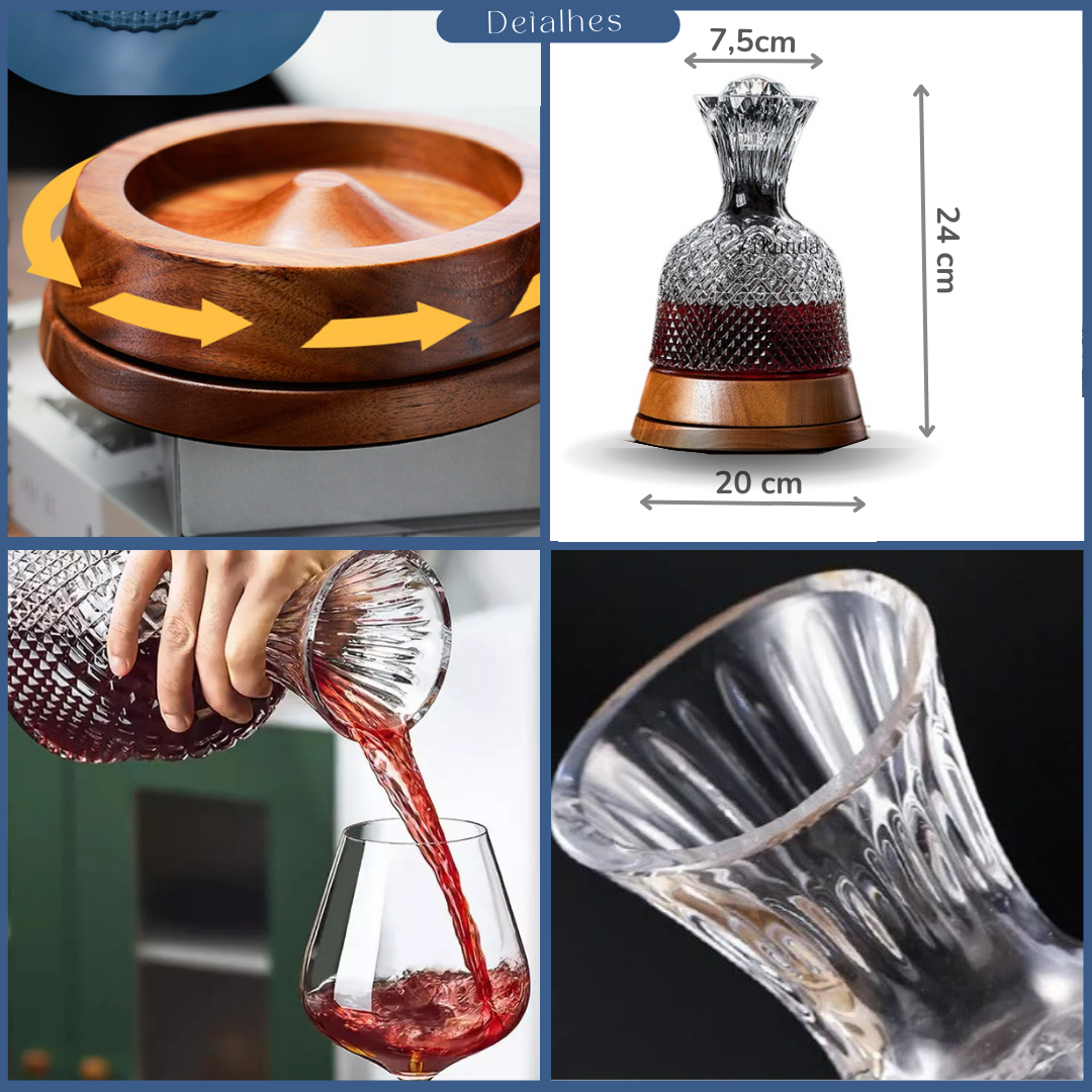 Nordhöhe Rotierender Kristall-Weindekanter 1500 ml