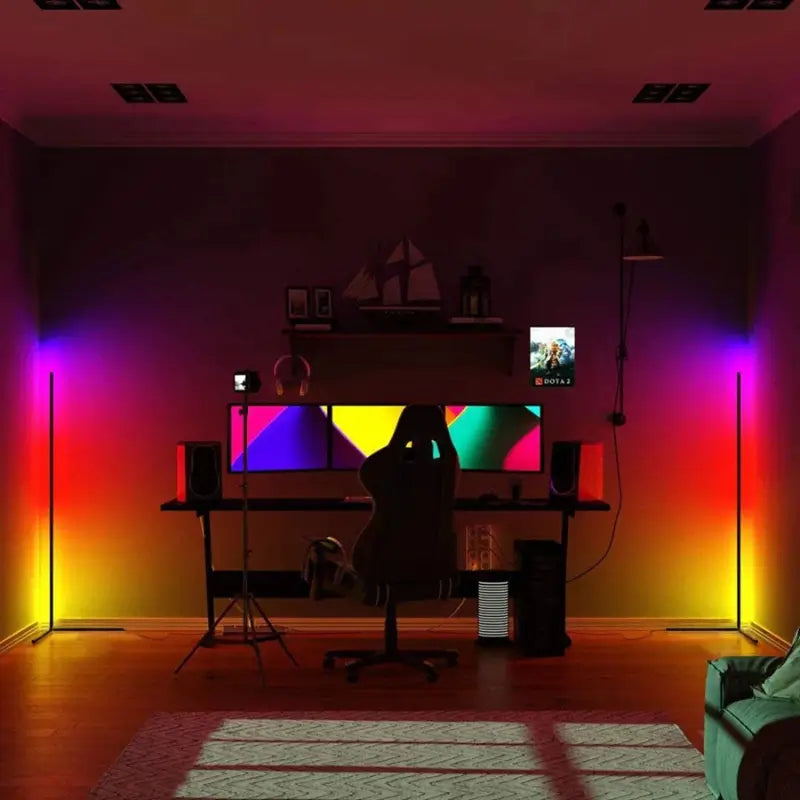 LED RGB Stehleuchte Minimalistisch mit Fernbedienung