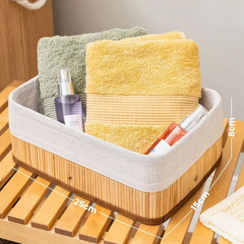 Nordhöhe Bambus Aufbewahrungskörbe – 3-teiliges Set