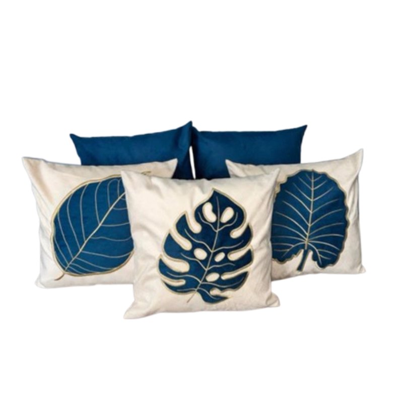 Set mit 5 Bestickten Kissenbezügen Vicentini