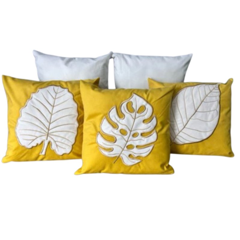 Set mit 5 Bestickten Kissenbezügen Vicentini