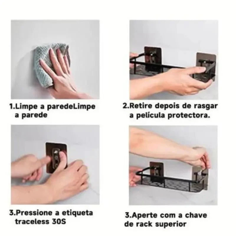 Nordhöhe Duschablage Schwarz