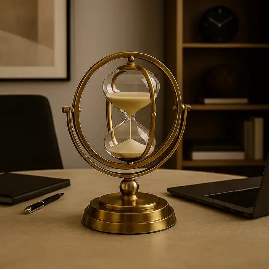 Dekorative Sanduhr mit drehbarer Basis