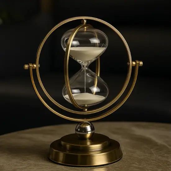 Dekorative Sanduhr mit drehbarer Basis